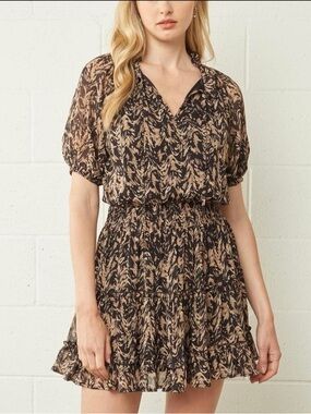 Printed Smocked Waist Dress
